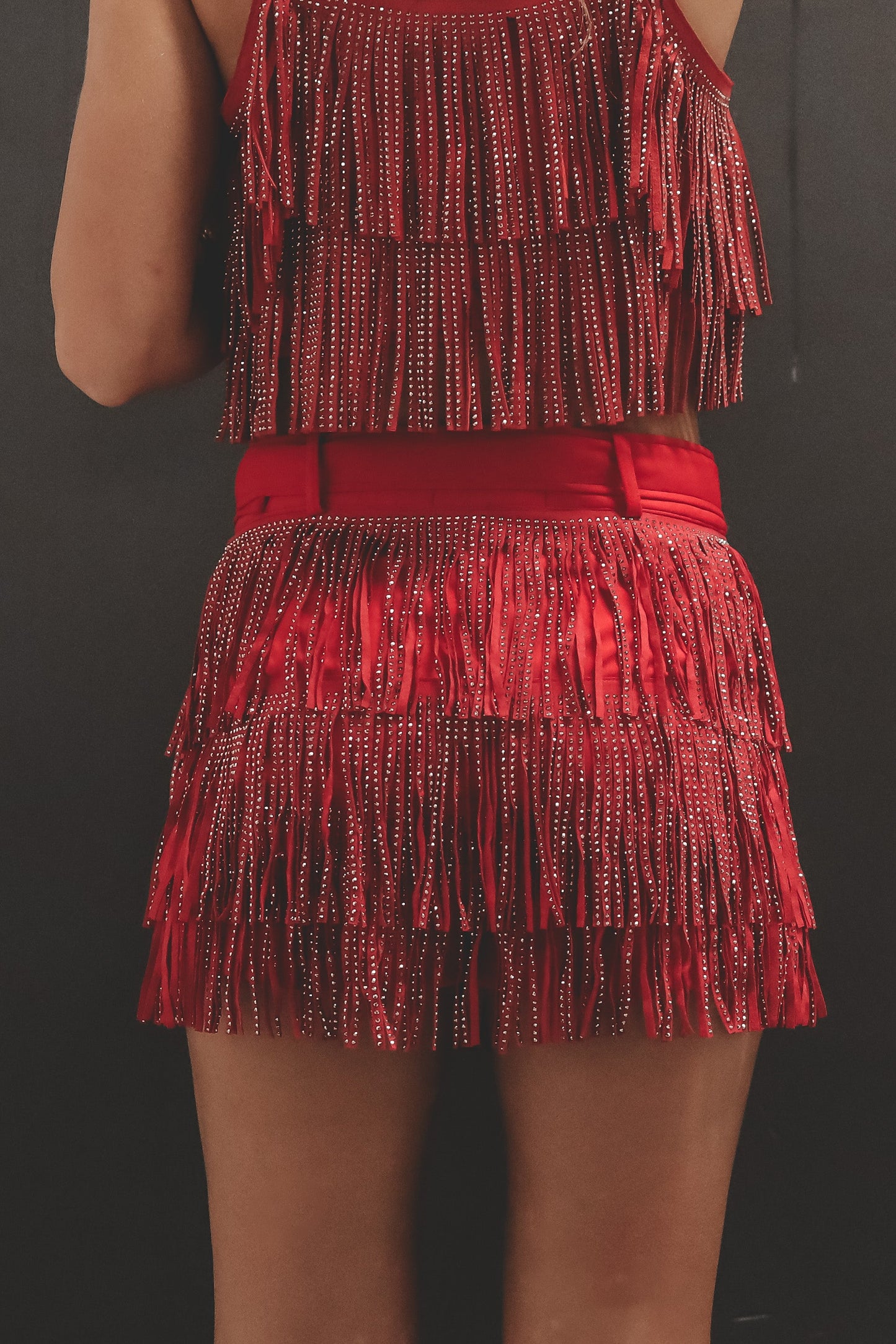 Where Is The Party Fringe Mini Skort