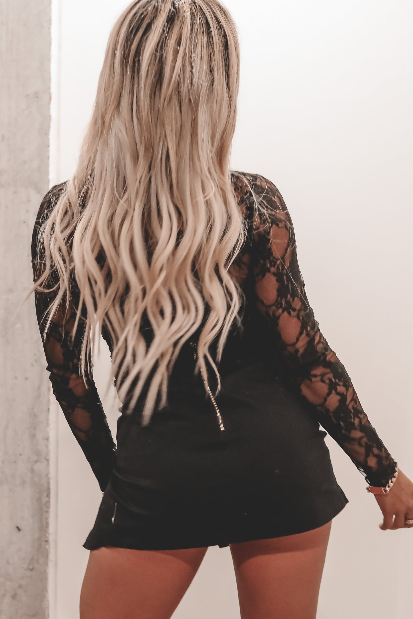 Feeling Fancy Black Lace Long Sleeve